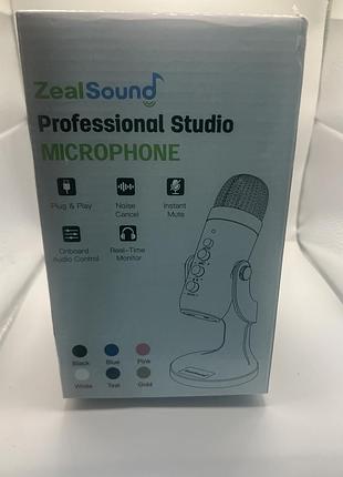 Zealsound professional studio microphone, конденсаторний usb-мікрофон для пк та телефонів.