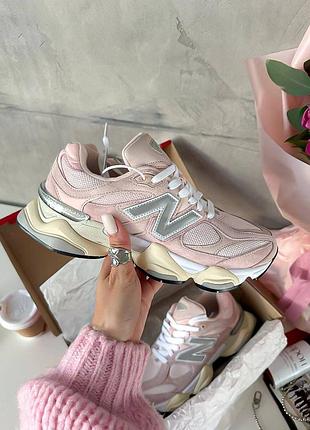 Стильные женские кроссовки new balance 9060 white pink
