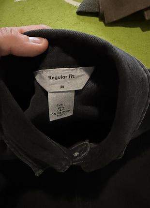 Джинсовий оверширт h&m 2