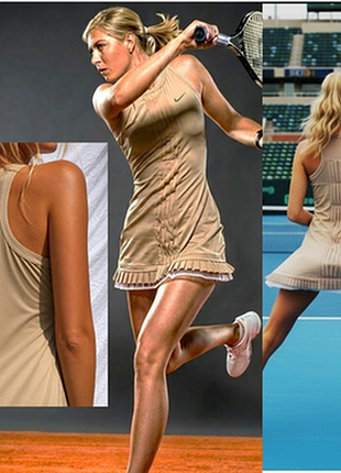 Новое теннисное платье nike maria sharapova со встроенным бра и плиссированной юбкой (размер s)
