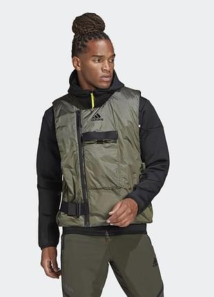 Верхня жилетка, безрукавка від пухового чоловічого жилету adidas cold.rdy down vest , оригінал