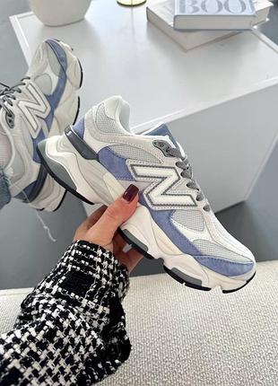 Стильные женские кроссовки new balance 9060 white/violet