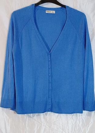 Кардиган новый женский легкий р.l/48-50 stradivarius васильковый