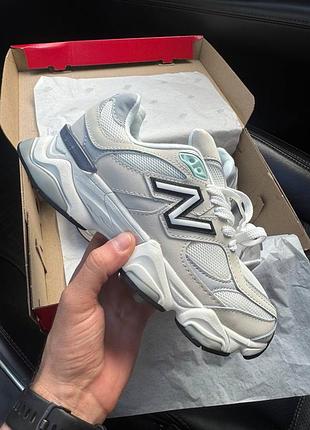 Стильные женские кроссовки new balance 9060 white/mint
