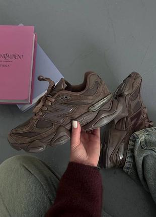 Стильные кроссовки new balance 9060 brown