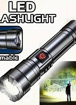 Led фонарик, многофункциональный портативный домашний компактный фонарик с cob светодиодом