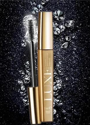Avon об’ємна туш для вій luxe 7 мл (чорна/caviar black)