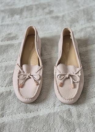 Оригінальні брендові шкіряні жіночі макасини від michael kors, літні макасини розмір 36