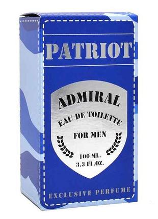 Туалетная вода для мужчин 100мл admiral тм patriot