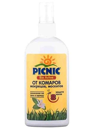 Лосьйон від комарів та кліщів 100 мл picnic bio active тм picnic