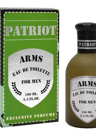 Туалетна вода для чоловіків 100мл arms тм patriot