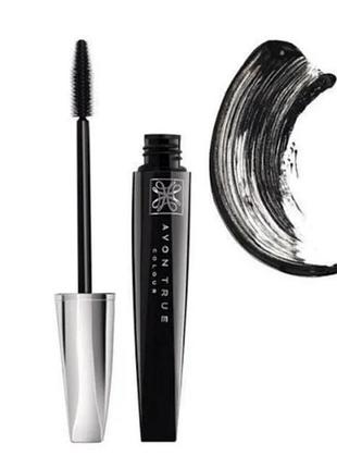 Туш для вій avon true color супердлина акцент black 7мл