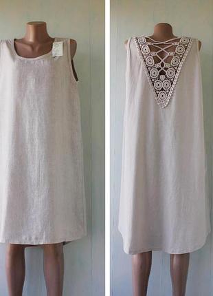 Льняное платье lin collection, лен, хлопок