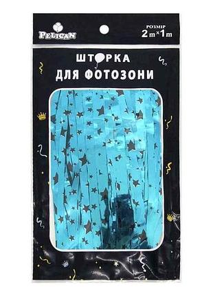 Шторка для фотозони 1m*2m зорепад #161 синій темний арт.872161 тм pelican