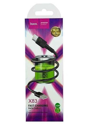 Кабель type с x83 3.0a черный 1м (33) тм hoco