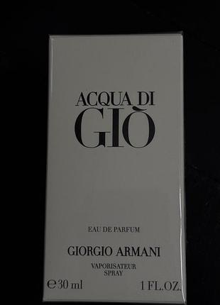 Giorgio armani acqua di gio парфумована вода чоловіча, 30 мл
