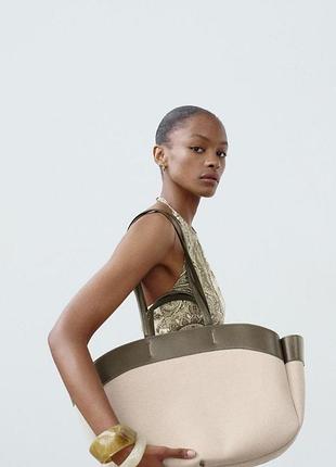 Большая сумка шоппер из каны zara💫💫💫💫💫💫💫💫💫💫💫