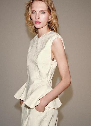 Жаккардовая рубашка с баской zw collection
