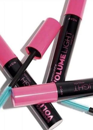 Avon туш для вій «супершок» невагомий об`єм» 10 мл