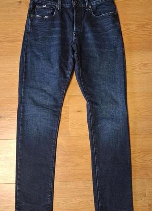 Джинсы мужские синие эластичные slim g-star raw, размер m.