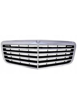 Решетка радиатора mercedes-benz e-class w211 2006-2009, хромированная/черная, avtm, 184610995