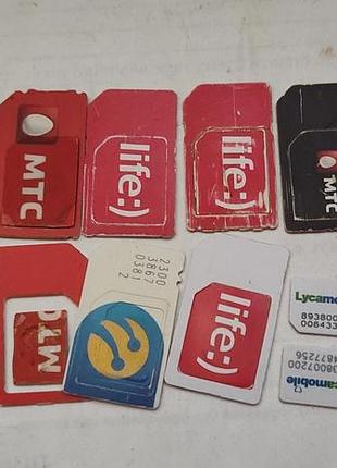 Продаю велику колекцію старих українських sim-карток (life:) + мтс + lycamobile