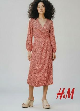 Новое натуральное длинное макси платье, платье на запах от h&amp;m.