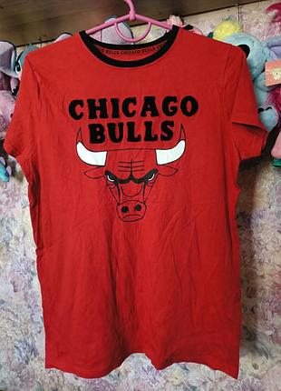 Chicago bulls футболка яркая красная