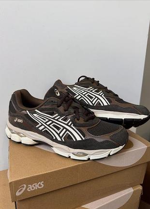 Оригинальн! мужские кроссовки asics gel-nyc black coffee brown/olive 1203a663-200 новые