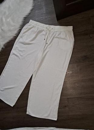 Белые широкие брюки/ палаццо, р.58-60