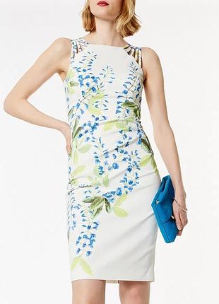 Платье миди karen millen на бретельках с цветочным принтом