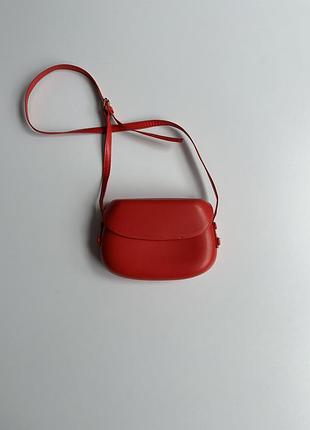 Мініатюрна сумочка червона цупка