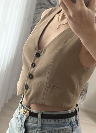 Жилет zara розмір s, холодний беж
