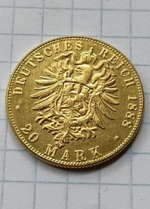 Германия 20 марок 1888 год