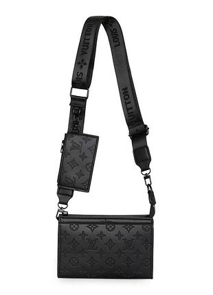 Сумка louis vuitton чоловіча, через плече, регульований ремень, коробка та пильник