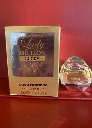 Миниатюра парфюма paco rabanne lady million lucky