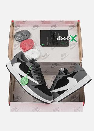 Nike air jordan 1 retro low travis scott silver