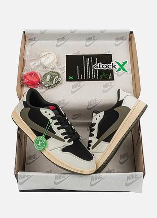 Nike air jordan 1 low og x travis scott olive