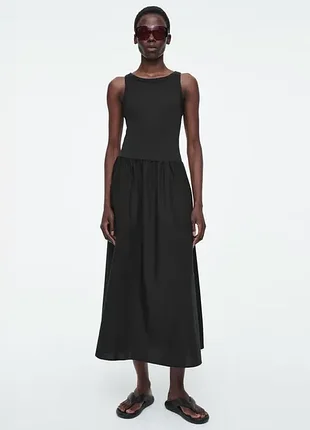 Сукня жіноча cos contrast-panel maxi dress / s