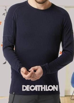 🌿✨forclaz от decathlon термореглан мужской длинный рукав шерсть т синий на м🌿✨