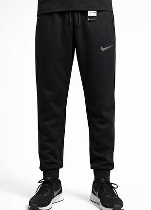 Чоловічі спортивні штани nike dry-fit чорні весна/осінь,демісезонні трикотажні туреччина