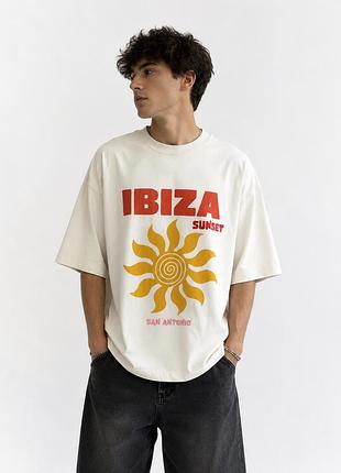 Унісекс футболка tu ibiza sunset san antonio oversize m-xl