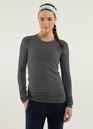 Lululemon спортивный без шовный лонгслив/футболка для тренировок