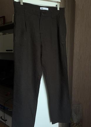 Чоловічі штани zara , коричневі , розмір l