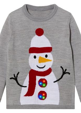 Джемпер с мигающими светодиодами для девочки lupilu lidl 457210 122-128 см (6-8 years) серый