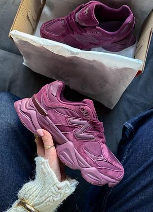 Стильные женские кроссовки new balance 9060 burgundy