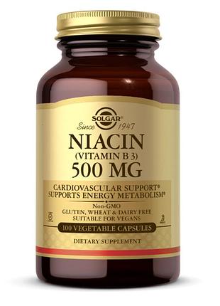 Niacin (vitamin b3) 500mg - 100 vcaps