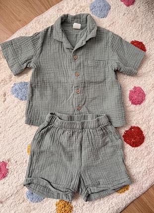 Костюм з мусліну для хлопчика 80 см зріст h&m