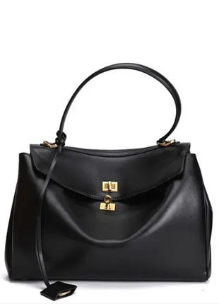 Rodeo bag small. женская сумка черная с золотой фурнитурой из натуральной кожи