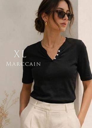 Базовая черная футболка-лонгслив marc cain sports (оригинал)